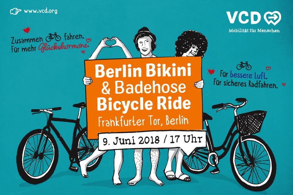 VCD Grafik zum Berlin Bikini und Badehose BicycleRide